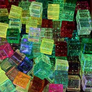18mm Luminous Acrylic Ice Cubes <b>Square</b> Beads for DIY Jewelry <b>Vase</b> Filler Home Decor - Product Image 4