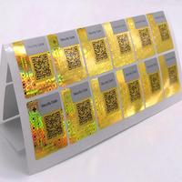 Etiquetas de Seguridad con Holograma Personalizadas con Función de Rascar y Código QR Variable