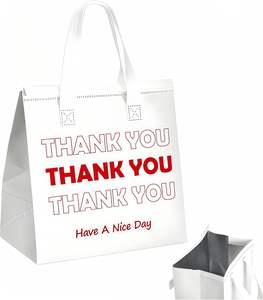 Kustom sekali pakai makanan tanpa tenunan Takeaway minuman panas dingin kemasan kopi termal Restoran mengambil tas untuk pengiriman cangkir - Product Image 1