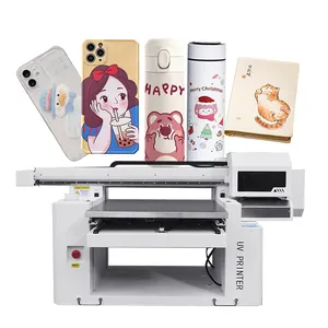 Best Selling A1 Size UV Flatbed Printer 6090 9060 LED UV Printing Machine Price Varnish 3 Heads UV DTF Printer Bottle Book Phone