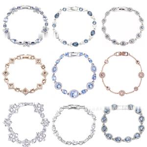 Bracelet en alliage de haute qualité avec diamants en une seule rangée, motif Ciel Étoilé, Œil d'Ange, Anneau de Möbius, Papillon et Fleur - Product Image 1