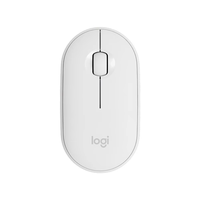 Souris sans fil Logitech Pebble M350 en gros, blanche, silencieuse, pour ordinateur portable, ordinateur de bureau et Mac, ergonomique, pour le bureau