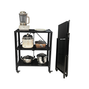 New Sắt Nghệ Thuật Hộ Gia Đình Trẻ Em Tủ Sách Lưu Trữ Giá Đơn Giản Gấp Tủ Sách Tầng Di Động Phòng Khách Lưu Trữ Giá - Product Image 5