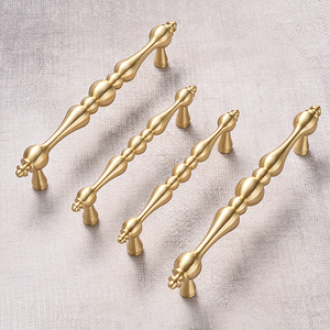 Solid Brass Cabinet Drawer Handles Unique Modern Design Kitchen Cupboard <strong>Door</strong> Pull Furniture T-Bar Hardware Dresser Cupboard - Product Image 1