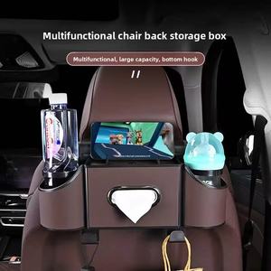 Organizador de <span class=keywords><strong>Almacenamiento</strong></span> para Asiento Trasero de Coche, <span class=keywords><strong>Caja</strong></span> Multifuncional para Pañuelos, Portavasos, <span class=keywords><strong>Caja</strong></span> de <span class=keywords><strong>Almacenamiento</strong></span> para Respaldo de Asiento de Coche - Product Image 2