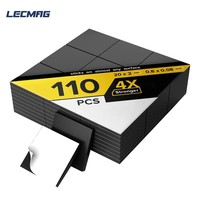 Autocollants magnétiques carrés en ferrite flexibles, aimants rectangulaires en caoutchouc autocollants pour tableau blanc, étiquettes publicitaires