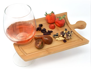 Tabla de cortar de bambú, soporte para copas de vino, cocina, madera, queso y vino, tabla de charcutería, Idea de regalo, rompecabezas, tabla de cortar de madera - Product Image 1