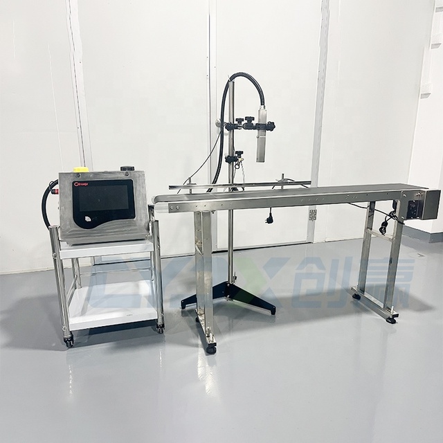 CYJX High Efficiency Electric PLC Control Willett Cij Inkjet Printer Batch Coding Date Code Machine Wood Packaged