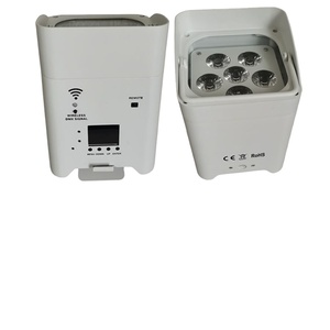 <span class=keywords><strong>2025</strong></span> mới hengyu10pcs với phí trường hợp ánh sáng sân khấu 6*18W <span class=keywords><strong>Led</strong></span> mệnh rgbwa UV 6in1 không dây DMX pin Powered <span class=keywords><strong>LED</strong></span> uplights - Product Image 1