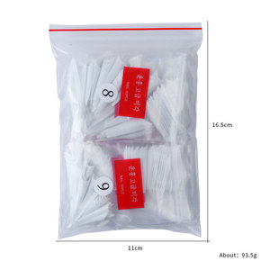 <span class=keywords><strong>Faux</strong></span> <span class=keywords><strong>Ongles</strong></span> de Salon Style Français Effet Ghost Tip Blanc Naturel Transparent Exclusif Nail Art R – Lot de 600 Pièces en Gros - Product Image 5