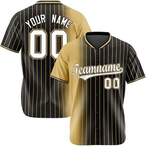 Camiseta de béisbol con degradado personalizado para hombres, mujeres y jóvenes, camisa de rayas lisas personalizada con logotipo de número de nombre, diseño transpirable - Product Image 3