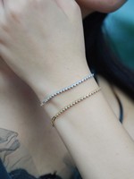 Bracelet de tennis en or massif 18k, vrai diamant, amour délicat, pour dames, fin, pur or, sans ternissement, réglable, dubaï