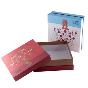 Thiết Kế Sang Trọng Năm Mới Giáng Sinh Tông Giấy Bánh Hộp Bao Bì Với Nắp Đậy Hộp Quà Tặng Màu Đỏ - Product Image 1