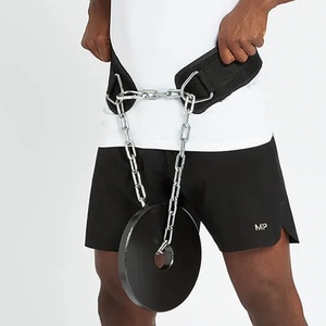 VIGFIT Yüksek Kaliteli Çelik Takviyeli Neopren Ağırlık Kaldırma Dipping Antrenman Kemeri Zincirli Siyah Tek Beden S/M/L - Product Image 2