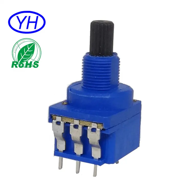 Fabricante de interruptor de potenciómetro profesional YH de 20 años potenciómetros de 500K con interruptor de empuje con certificación UL para atenuador
