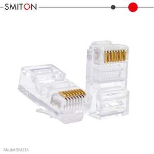 UTP Cat5 Cat5e RJ45 Konnektör Örgülü Ağ Kablosu Terminali 8P8C Altın Kaplama Modüler Fiş - Product Image 2