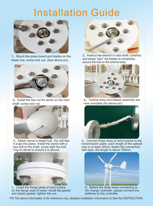 1.5KW Low Noise Wind <b>Generator</b> With 2300MM Wheel for Home Power FT-1500M8 1.5kW Wind With FT-1500M8 - Product Image 4