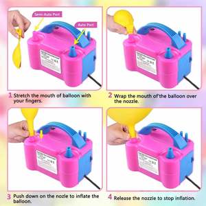 ปั๊มลมไฟฟ้าสำหรับขายส่ง 600W หัวเป่าลมคู่ พกพาสะดวก สำหรับตกแต่งงานปาร์ตี้ - Product Image 3