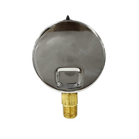 AKS 0-15 Bar 0-220 PSI Pressure Gauge 63mm Semi-Steel Case Radial Bottom Mount 1/4 NPT Water Oil Gas Air Pressure Gauge