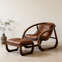 Ensemble de fauteuils inclinables ergonomiques en cuir rembourrés, respirants et confortables, pour salon, appartement, lecture