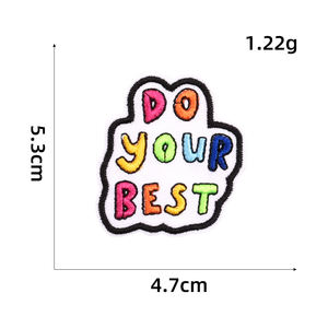 Vendita calda termo adesivo ferro-su supporto ragazza <span class=keywords><strong>Power</strong></span> Cartoon lettera ricamata toppe - Product Image 6