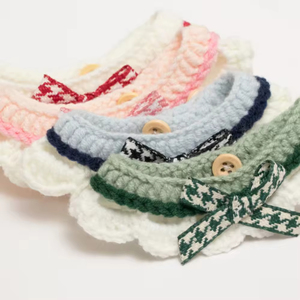 Collare in morbida pelle di lusso giapponese per gatti, con stampa fantasia, decorato con piume in lega, sciarpa per gattini, asciugamano per cani, accessori per animali domestici - Product Image 4