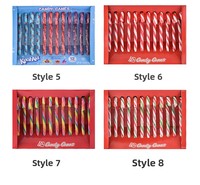 Bâtonnets de bonbons de Noël à la menthe fourrée aux saveurs variées, 12g, sucettes festives en vrac, emballage de présentation, certifiés Halal