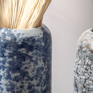 Vases de Sol Chinois Grands et Hauts Bleus et Blancs, Décoration d'Intérieur Vintage de Luxe pour Salon - Product Image 6