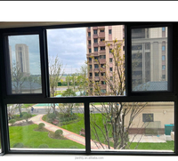 Fenêtre coulissante horizontale moderne pour villa, en alliage d'aluminium, verre trempé de sécurité, isolation acoustique élevée pour hôtel et appartement