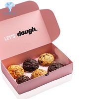 Emballage en carton pliable biodégradable personnalisé en gros pour gâteaux, biscuits, cookies, beignets avec logo