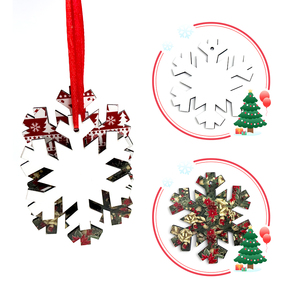 Lò Sưởi Mặt Dây Chuyền Chuỗi Hiên Trang Trí Thăng Hoa Trống MDF Cây Giáng Sinh Đồ Trang Trí DIY Tùy Chỉnh Thành Viên Gia Đình - Product Image 6