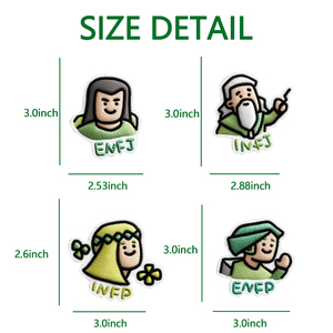 Toppe Ricamate Personalizzate con 16 Personalità <span class=keywords><strong>ENFP</strong></span>, Toppe Termoadesive per Cappelli MBTI - Product Image 2