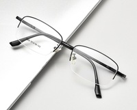 3003 alliage de titane super léger style d'affaires semi-sans monture pour lunettes optiques lunettes pour hommes prix de gros d'usine