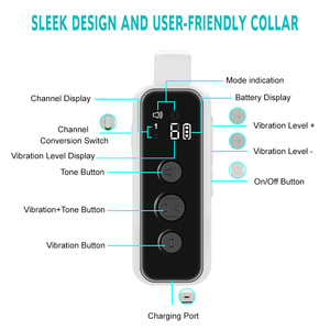 Gran oferta, <span class=keywords><strong>Collar</strong></span> de entrenamiento eléctrico recargable para perros, rango de <span class=keywords><strong>300m</strong></span>, pitido seguro, vibración, control remoto, 3 modos, impermeable, nailon, portátil, inteligente - Product Image 2