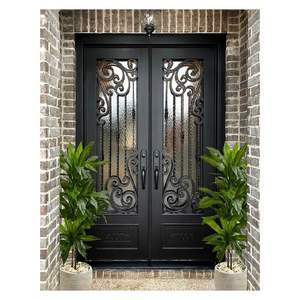 에이스 심플 슬라이딩 도어 단철 게이트 디자인 연철 이중 입구 도어 단철 도어 중국에서 수입 - Product Image 5