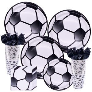 Professional Manufacturers Soccer Party Set Birthday Supplies Decoration Cake Paper Plate Paper Cups - Product Image 2