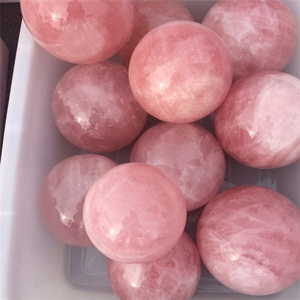 Boule de cristal de Quartz Rose de guérison naturelle de haute qualité grande taille sphère de pierre de cristal rose amour énergie <span class=keywords><strong>âme</strong></span> Globe pour la décoration - Product Image 3