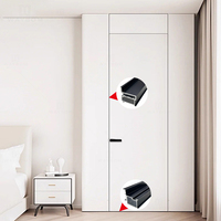 Porte invisible de style moderne Waybom, profil en aluminium de haute qualité, cadre en aluminium blanc, portes cachées pour chambre d'hôtel, salon