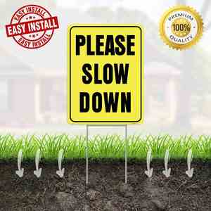 High Visibility Outdoor Yard Signs <b>Custom</b> Print Waterproof for Lawn Roadside Traffic Safety Warning Signage - Product Image 2