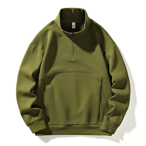Suéter de algodón y cachemira con media cremallera y manga larga para trabajo, cómodo, transpirable, a la moda, cortavientos, para uso diario 2025 - Product Image 1