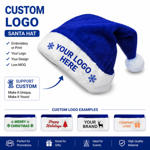 Custom logo Christmas Santa <strong>Hat</strong> Unisex Comfortable Creatively Multi Color Adult Christmas <strong>Hat</strong> for Xmas <strong>Holiday</strong> Party - Product Image 2