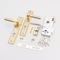 Poignée de porte classique à levier texturé antidérapant avec filetage moleté, design tactile pour un confort amélioré