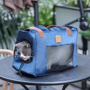 กระเป๋าใส่สัตว์เลี้ยงแบบปรับได้ น้ำหนักเบา กระเป๋าเป้สะพายหลังสำหรับสัตว์เลี้ยง ใช้ได้ทั้งเดินทางและช้อปปิ้ง ลายสัตว์ สำหรับแมว - Product Image 4