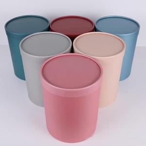 Recycled Materials UV Coated Hug Bucket Style Flower Packaging Box in Colored Pink Cardboard for <strong>Bouquet</strong> Gift <strong>Presentation</strong> - Product Image 5
