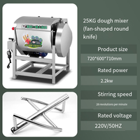 Mélangeur à pâte à pizza de haute qualité, 15 kg/25 kg, boulangerie commerciale, multifonctionnel, efficace, contrôle numérique, acier inoxydable 304