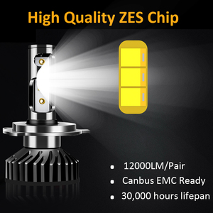 Bombilla LED Súper Brillante para Faros Delanteros de Auto, Luz Alta y Baja, Plug and Play, Repuesto para Todos los Vehículos - Product Image 4