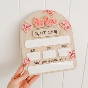 Letrero Acrílico Personalizado para Primer Día, Último Día, Hello World, Baby Back School, Decoraciones para Fiesta de Cumpleaños de Bebé, Regalos de Recuerdo - Product Image 2