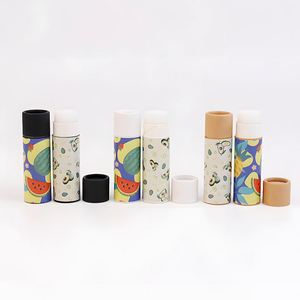 Custom Cardboard Cosmetics Lipstick in Paper Tube Kraft Paper Tube Lip Balm with Private Label - Product Image 1