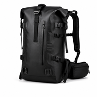 Sac à dos de randonnée imperméable 1000D robuste avec système MOLLE, fermeture roll-top, pour camping en extérieur, avec système d'hydratation OEM ODM