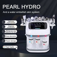 Venta caliente de Navidad 10in1 Microcurrent Hydra Water Peel Dermabrasion Máquina de belleza de limpieza facial